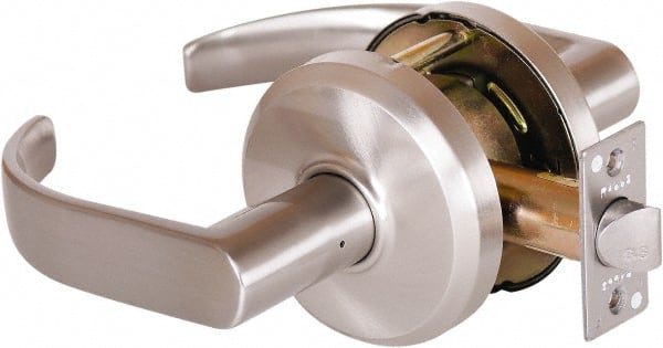 Stanley - Grade 2 Passage Lever Lockset - 2-3/4" Back Set, Keyless Cylinder, Brass Alloy, Nickel Finish - Exact Tooling