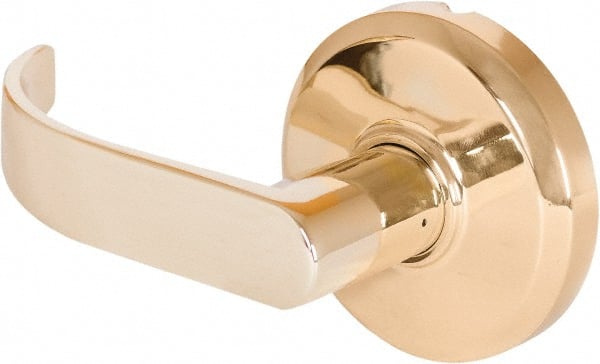 Stanley - Grade 2 Dummy Lever Lockset - 2-3/4" Back Set, Keyless Cylinder, Brass Alloy, Bright Brass Finish - Exact Tooling