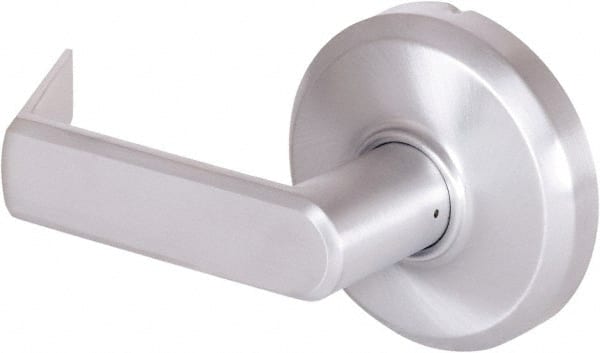 Stanley - Grade 2 Dummy Lever Lockset - 2-3/4" Back Set, Keyless Cylinder, Brass Alloy, Satin Chrome Finish - Exact Tooling