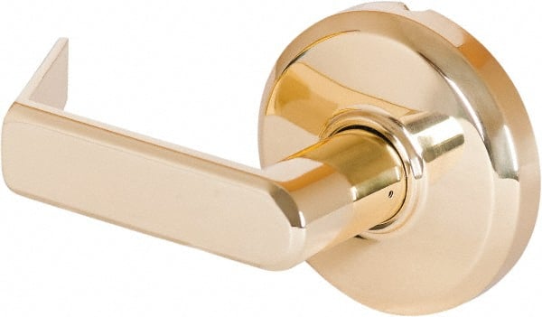 Stanley - Grade 2 Dummy Lever Lockset - 2-3/4" Back Set, Keyless Cylinder, Brass Alloy, Bright Brass Finish - Exact Tooling