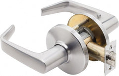 Best - Grade 1 Privacy Lever Lockset - 2-3/4" Back Set, Keyless Cylinder, Brass Alloy, Satin Chrome Finish - Exact Tooling
