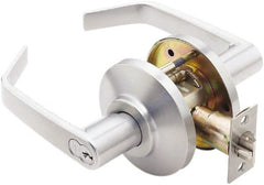 Best - Grade 2 Entrance Lever Lockset - 2-3/4" Back Set, Key In Lever Cylinder, Brass Alloy, Satin Chrome Finish - Exact Tooling