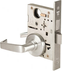 Best - Grade 1 Privacy Lever Lockset - 2-3/4" Back Set, Keyless Cylinder, Brass Alloy, Satin Chrome Finish - Exact Tooling