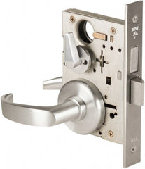 Best - Grade 1 Privacy Lever Lockset - 2-3/4" Back Set, Keyless Cylinder, Brass Alloy, Satin Chrome Finish - Exact Tooling