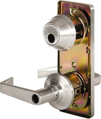 Stanley - Grade 2 Entry Lever Lockset - 2-3/4" Back Set, Key In Lever Cylinder, Brass Alloy, Satin Chrome Finish - Exact Tooling