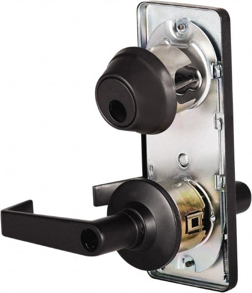 Stanley - Grade 2 Entry Lever Lockset - 2-3/4" Back Set, Key In Lever Cylinder, Brass Alloy, Oil Rubbed Bronze Finish - Exact Tooling