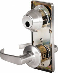 Stanley - Grade 2 Passage Lever Lockset - 2-3/4" Back Set, Keyless Cylinder, Brass Alloy, Satin Chrome Finish - Exact Tooling