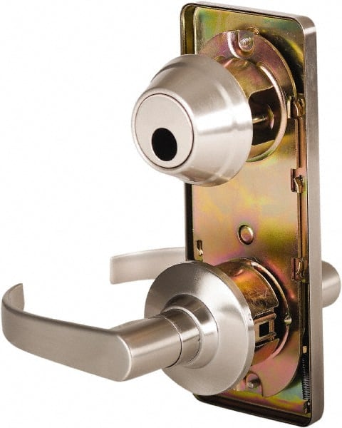 Stanley - Grade 2 Passage Lever Lockset - 2-3/4" Back Set, Keyless Cylinder, Brass Alloy, Nickel Finish - Exact Tooling