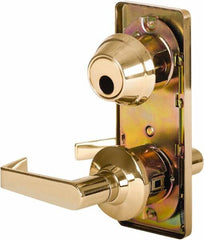 Stanley - Grade 2 Passage Lever Lockset - 2-3/4" Back Set, Keyless Cylinder, Brass Alloy, Bright Brass Finish - Exact Tooling