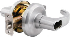 Stanley - Grade 1 Classroom Lever Lockset - 2-3/4" Back Set, Key In Lever Cylinder, Brass Alloy, Satin Chrome Finish - Exact Tooling