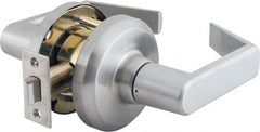 Stanley - Grade 1 Passage Lever Lockset - 2-3/4" Back Set, Keyless Cylinder, Brass Alloy, Satin Chrome Finish - Exact Tooling