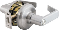 Stanley - Grade 1 Privacy Lever Lockset - 2-3/4" Back Set, Keyless Cylinder, Brass Alloy, Satin Chrome Finish - Exact Tooling