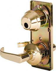 Stanley - Grade 2 Passage Lever Lockset - 2-3/4" Back Set, Keyless Cylinder, Brass Alloy, Bright Brass Finish - Exact Tooling