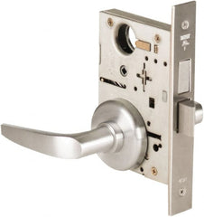 Best - Grade 1 Privacy Lever Lockset - 2-3/4" Back Set, Keyless Cylinder, Brass Alloy, Satin Chrome Finish - Exact Tooling