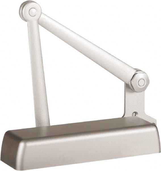 Stanley - 11-1/4" Closer Body Length, Multi-Size Closer Manual Damper - Painted Aluminum Finish, Left Hand - Exact Tooling