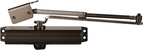 Stanley - 9-3/4" Closer Body Length, Multi-Size Closer Manual Damper - Painted Aluminum Finish, Reversible - Exact Tooling