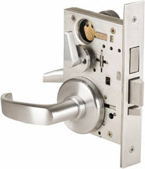 Stanley - Grade 1 Dormitory Lever Lockset - 2-3/4" Back Set, Best SFIC Cylinder, Brass Alloy, Satin Chrome Finish - Exact Tooling