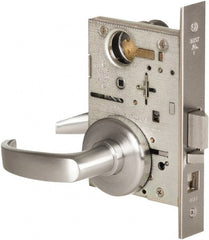 Stanley - Grade 1 Classroom Intruder Lever Lockset - 2-3/4" Back Set, Best SFIC Cylinder, Brass Alloy, Satin Chrome Finish - Exact Tooling