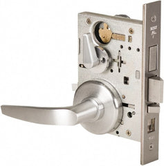 Stanley - Grade 1 Office Lever Lockset - 2-3/4" Back Set, Best SFIC Cylinder, Brass Alloy, Satin Chrome Finish - Exact Tooling