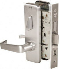 Stanley - Grade 1 Office Lever Lockset - 2-3/4" Back Set, Best SFIC Cylinder, Brass Alloy, Satin Chrome Finish - Exact Tooling