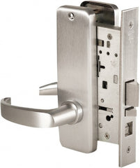 Stanley - Grade 1 Office Lever Lockset - 2-3/4" Back Set, Best SFIC Cylinder, Brass Alloy, Satin Chrome Finish - Exact Tooling