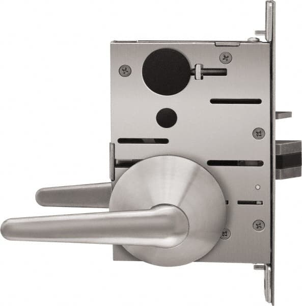 Stanley - Grade 1 Classroom Lever Lockset - 2-3/4" Back Set, Best SFIC Cylinder, Brass Alloy, Satin Stainless Steel Finish - Exact Tooling
