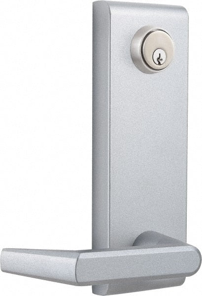 Precision - 8" OAL Nonhanded Flatbar - 32 to 36" Door Width, Painted Aluminum Finish, Grade 1, Stanley Commercial Hardware - Exact Tooling