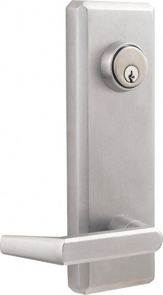 Precision - 10" OAL Nonhanded Flatbar - 32 to 36" Door Width, Satin Chrome Finish, Grade 1, Stanley Commercial Hardware - Exact Tooling