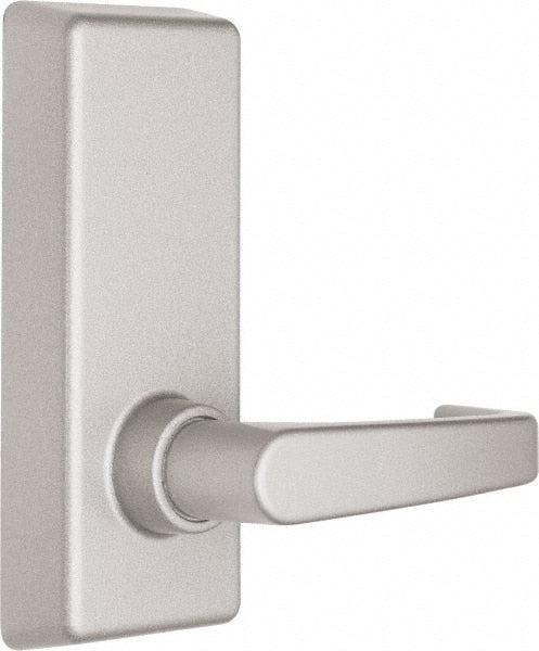 Precision - 7" OAL Reversible Unrated Flatbar - 32 to 36" Door Width, Painted Aluminum Finish, Grade 1, Reliant Series - Exact Tooling