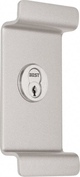 Precision - 6" OAL Reversible Unrated Flatbar - 32 to 36" Door Width, Painted Aluminum Finish, Grade 1, Reliant Series - Exact Tooling