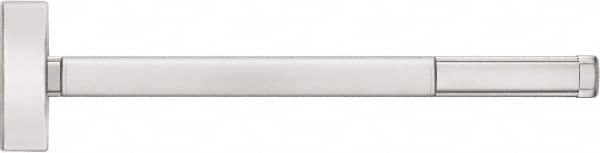 Precision - 36" OAL Reversible Unrated Flatbar - 32 to 36" Door Width, Satin Stainless Steel Finish, Grade 1, 2100 Series - Exact Tooling