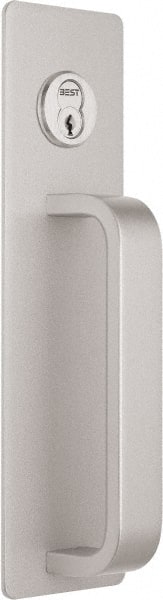 Precision - 10" OAL Reversible Unrated Flatbar - 32 to 36" Door Width, Painted Aluminum Finish, Grade 1, Reliant Series - Exact Tooling