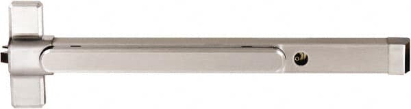 Precision - 36" OAL Nonhanded Flatbar - 32 to 36" Door Width, Painted Aluminum Finish, Grade 1, Stanley Commercial Hardware - Exact Tooling