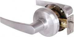 Stanley - Grade 1 Passage Lever Lockset - 2-3/4" Back Set, Keyless Cylinder, Brass Alloy, Satin Chrome Finish - Exact Tooling