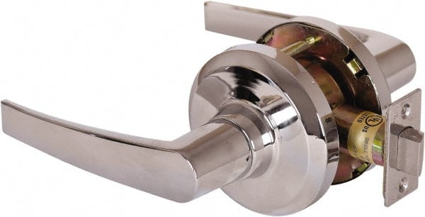 Stanley - Grade 1 Passage Lever Lockset - 2-3/4" Back Set, Keyless Cylinder, Brass Alloy, Bright Chrome Finish - Exact Tooling