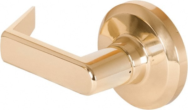 Stanley - Grade 1 Dummy Lever Lockset - 2-3/4" Back Set, Keyless Cylinder, Brass Alloy, Bright Brass Finish - Exact Tooling