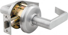 Stanley - Grade 2 Passage Lever Lockset - 2-3/4" Back Set, Keyless Cylinder, Brass Alloy, Satin Chrome Finish - Exact Tooling