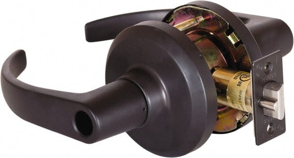 Stanley - Grade 1 Entrance Lever Lockset - 2-3/4" Back Set, Key In Lever Cylinder, Brass Alloy, Oil Rubbed Bronze Finish - Exact Tooling