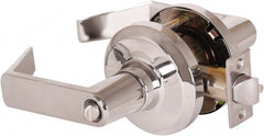 Stanley - Grade 1 Entrance Lever Lockset - 2-3/4" Back Set, Key In Lever Cylinder, Brass Alloy, Bright Chrome Finish - Exact Tooling