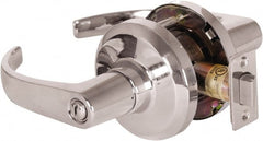 Stanley - Grade 1 Privacy Lever Lockset - 2-3/4" Back Set, Keyless Cylinder, Brass Alloy, Bright Chrome Finish - Exact Tooling