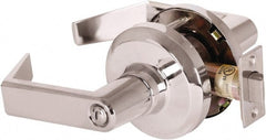 Stanley - Grade 1 Privacy Lever Lockset - 2-3/4" Back Set, Keyless Cylinder, Brass Alloy, Bright Chrome Finish - Exact Tooling