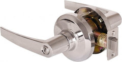 Stanley - Grade 1 Privacy Lever Lockset - 2-3/4" Back Set, Keyless Cylinder, Brass Alloy, Bright Chrome Finish - Exact Tooling