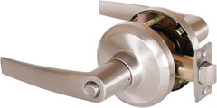 Stanley - Grade 1 Privacy Lever Lockset - 2-3/4" Back Set, Keyless Cylinder, Brass Alloy, Satin Nickel Finish - Exact Tooling