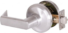 Stanley - Grade 1 Communicating Lever Lockset - 2-3/4" Back Set, Key In Lever Cylinder, Brass Alloy, Satin Chrome Finish - Exact Tooling