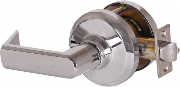 Stanley - Grade 1 Communicating Lever Lockset - 2-3/4" Back Set, Key In Lever Cylinder, Brass Alloy, Bright Chrome Finish - Exact Tooling