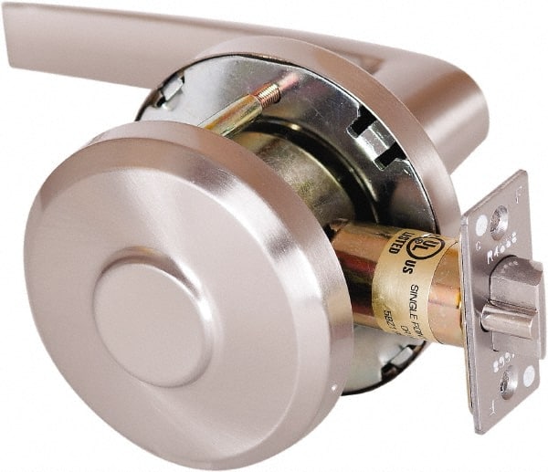 Stanley - Grade 1 Communicating Lever Lockset - 2-3/4" Back Set, Key In Lever Cylinder, Brass Alloy, Satin Nickel Finish - Exact Tooling