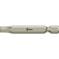 Wera - 4mm Hex Screwdriver Bit - 1/4" Drive, 89mm OAL - Exact Tooling