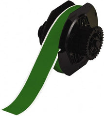 Brady - 1-1/8" Wide x 1,200" Long, Green Vinyl Tape - For BBP30 Label Printer, BBP33 Label Printer, BBP35 Multicolor Sign & Label Printer, BBP37 Color & Cut Sign & Label Printer, BradyPrinter S3100, BBP31 Sign & Label Printer - Exact Tooling