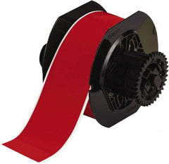 Brady - 2-1/4" Wide x 1,200" Long, Red Vinyl Tape - For BBP30 Label Printer, BBP33 Label Printer, BBP35 Multicolor Sign & Label Printer, BBP37 Color & Cut Sign & Label Printer, BradyPrinter S3100, BBP31 Sign & Label Printer - Exact Tooling