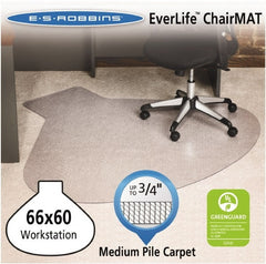 ES Robbins - 60" Long x 66" Wide, Chair Mat - Workstation, Straight Edge Style - Exact Tooling